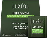 Luxéol - Infusion Pousse Des Cheveux(1) - Pousse(1) & Fortification(2) - Formule 100% Naturelle - Roquette, Ortie, Verveine odorante - Programme Cheveux 1 Mois - 30 Sachets