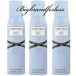 3 x Miss So...? SECRET CRUSH PEONY & MUSK  BODY FRAGRANCE SPRAY 150 ML