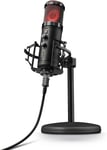 Gxt 256 Exxo Micro Usb, Directivité Cardioïde, Grille Éclairée, Fixation Universelle 5/8"", Microphone Pour Podcasts, Streaming, Youtube, Twitch, Pc, Laptop, Ps4, Ps5 - Noir