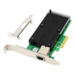 MEO PCIe X4 to Single Port 10GbE RJ45 Server NIC Network Card PCIe 10 Gigabit Ethernet Server PCI-E Card X550 Chipset 10G LAN 10000m