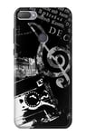 Music Cassette Note Case Cover For HTC Desire 12+, HTC Desire 12 Plus