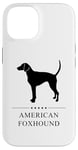 Coque pour iPhone 14 Silhouette noire American Foxhound