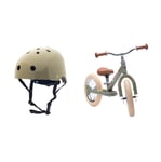 Trybike - 2 wheels steel + Helmet Size S - Vintage green (Bundle)