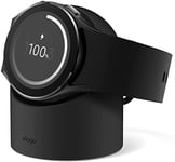 elago Support Chargeur Compatible avec Samsung Galaxy Watch 4, Classic, 3, Active 2, 1 [40mm / 41mm / 44mm / 45mm / 46mm], Gestion des Câbles [Câble Non Inclus] (Noir)