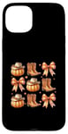 Coque pour iPhone 15 Plus Bottes citrouille Western Autumn Vibes Cozy Season Automne