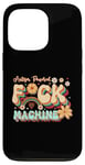 Coque pour iPhone 13 Pro Retro Groovy Flower Citations Autism Powered F ck Machine