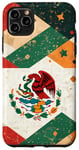 Coque pour iPhone 11 Pro Max Blanc Motif géométrique moderne Guanajuato Mexique Drapeau Téléphone