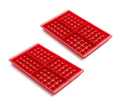 Lékué - 0215000R01M017 - Moule à Gaufres - 2 Plaques - Silicone Platine