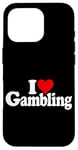 Coque pour iPhone 16 Pro I LOVE HEART GAMBLING CASINOS PARIS TRADING LAS VEGAS