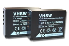 2x Battery for Fujifilm X100F X100VI X-100V X-A1 X-A2 X-A3 X-A10 X100V 800mAh