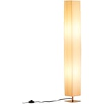 Lampe lampadaire colonne sur pied moderne lumière tamisée 40 w 14L x 14l x 120H cm inox blanc