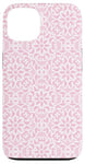 Coque pour iPhone 13 Porcelaine rose pâle avec une breloque méditerranéenne pour fille et femme