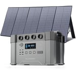 S2000 Pro Station d'énergie portable 1500Wh 2400W akku Générateur solaire Station d'énergie mobile (4000W crête) avec 400W Panneau solaire pliable