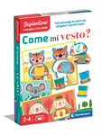 Clementoni - Sapientino-Come Me Habille-Jeu Éducatif 2 Ans, Flashcards, Cartes Silhouettes Made in Italy, Couleur Italienne, 16766