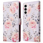 Till Samsung Galaxy A35 Plånboksfodral Blommor multifärg