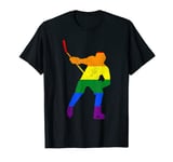 Ice Hockey Gay Pride LGBTQ Ice Hockey Player Supporter Fans T-Shirt