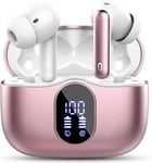 Wireless Earbuds,Bluetooth 5.3 Headphones In Ear with 4 ENC Noise Rose Gold 