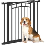 Barrière de sécurité pour chien extensible 74-80 cm, double verrouillage, fermeture automatique, barrière d'escalier à fixation par pression sans