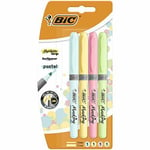 Bic Highlighter Grip Pens With Anti Drying Technology In 4 Assorted Colors Pack