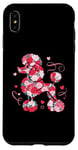 iPhone XS Max Cute Love Heart Roses Patten Valentines Day Poodle Case