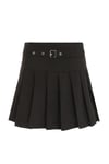 Quiz Womens Black Pleated Mini Skirt - Size 10 UK