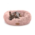 Silentnight Lit apaisant en Forme de Donut pour Chien et Chat – Coussin apaisant en Forme de Donut pour Chien et Chat – Facile à Nettoyer – Lavable en Machine – 70 cm – Rose pâle