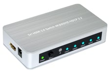 MicroConnect HDMI2.0 5X1 Amplifier Switcher - video/audio switch - 5 porter