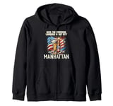 Beer The Universal Language in Any City Manhattan Zip Hoodie