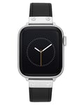 Anne Klein Bracelet de rechange en cuir pour Apple Watch sécurisé, réglable, bracelet de rechange pour Apple Watch, s'adapte à la plupart des poignets