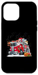 iPhone 12 Pro Max Firefighter Santa Fireman Driving Fire Truck Merry Christmas Case