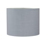 Abat-Jour Tissu Gris pour E27 E14 avec Adaptateur Fermeture Scratch 25 CM Rond