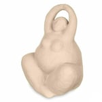 Gift Decor Figurine décorative Beige en céramique 14 x 18 x 11 cm (6 unités) Femme Yoga