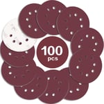 100PCS Disque de Ponçage 125mm Grain 1000, Disques a Poncer Papier Abrasifs 8 Trous Idéal pour Poncer/Polir pour Ponceuse Excentrique