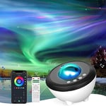 YunLone Star Projector Galaxy Projector with 33 Lights, Smart Wi-Fi Aurora Lamp Projector with Bluetooth Speaker 8 White Noise Sound Machine,IR Remote, Timer Night Light for Bedroom/Game Room/Party