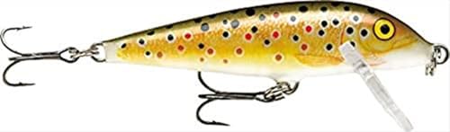 Rapala CountDown Lure with Two No. 7 Hooks, 1.5-2.4 m Swimming Depth, 7 cm Size, Brown Trout