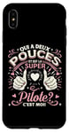 Coque pour iPhone XS Max Une Super Pilote Cadeau Pilote Avion Femme Aviation