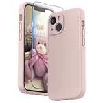 SURPHY Coque Compatible avec iPhone 13 Mini, en Silicone avec Film de Protection d'écran, Coque de Protection pour téléphone Portable iPhone 13 Mini, Coque avec Protection de l'appareil Photo, iPhone