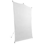 Savage Travel Backdrop Kit, Toile de Fond Blanche, Taille 1,52m x 2,13m, Toile de Fond Photo avec Support Aluminium, Sac de Transport avec Bandoulière