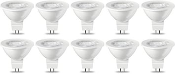 Amazon Basics Lot de 10 ampoules spot LED GU5.3 MR16 4.5 W (équivalent 35 W) Blanc Chaud Intensité non variable