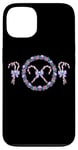 Coque pour iPhone 13 Couronne de Noël gothique pastel avec tête de mort, canne à sucre d'orge, esthétique