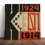 Big Box Art Canvas Print Wall Art El Lissitzky 1924 | Mounted and Stretched Box Frame Picture | Home Decor for Kitchen, Living, Dining Room, Bedroom, Hallway, Multi-Colour, 20x20 Inch