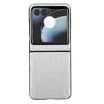 White Mink Plush Pc Case On Yhteensopiva Motorola Razr 50:N Kanssa