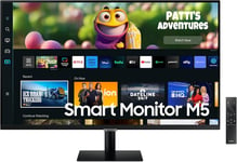 Smart Monitor M5,27""-Dalle Va,Résolution Fhd 1920 X 1080,60Hz,4Ms,3,000:1,Smartthings Hub,Tv Plus,Microsoft 365,Hdmi,Usb