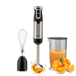 Sensio Home 1000W Super Powerful Hand Blender 3-in-1 Stainless Steel Stick Immersion Blender with Attachment, 700ml Mixing Beaker, Stainless Steel Whisk, Variable Speeds for Baby Food,Vegetables,Soup