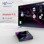 boîtier Smart TV H96 MAX, Android 9.0, 2g/16g, Wifi, 4K, lecteur multimédia décodeur connecté avec Youtube