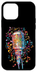 Coque pour iPhone 12 mini Microphone composé de notes de musique - Microphone de musique