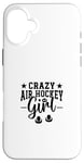 Coque pour iPhone 16 Plus Crazy Air Hockey pour fille