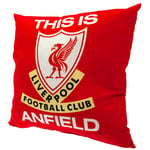 Liverpool FC This Is Anfield Fylld Kudde 35cm x 35cm Röd/Vit Red/White 35cm x 35cm