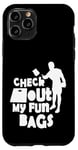 Coque pour iPhone 11 Pro Check Out My Fun Bags Jeu de lancer de cornhole