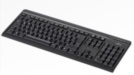 Fujitsu KB410 - tastatur - Russisk - svart